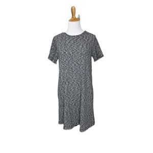 Abercrombie & Fitch Sweater Dress Gray Grey Scoop Neck Ribbed  Size Medium